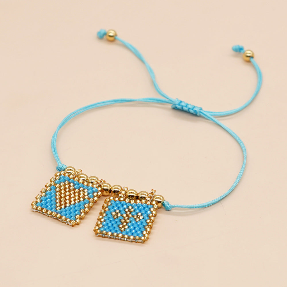 Brazalete de vidrio bohemio vintage al por mayor